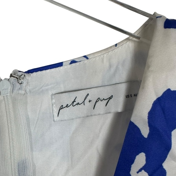 PETAL & PUP LULU WRAP FRONT JUMPSUIT - BLUE FLORAL S B110 - Picture 9 of 9